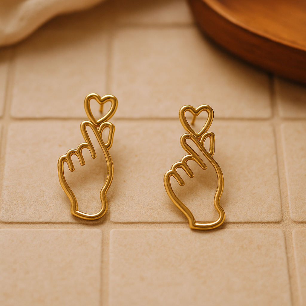 Korean Heart Earring