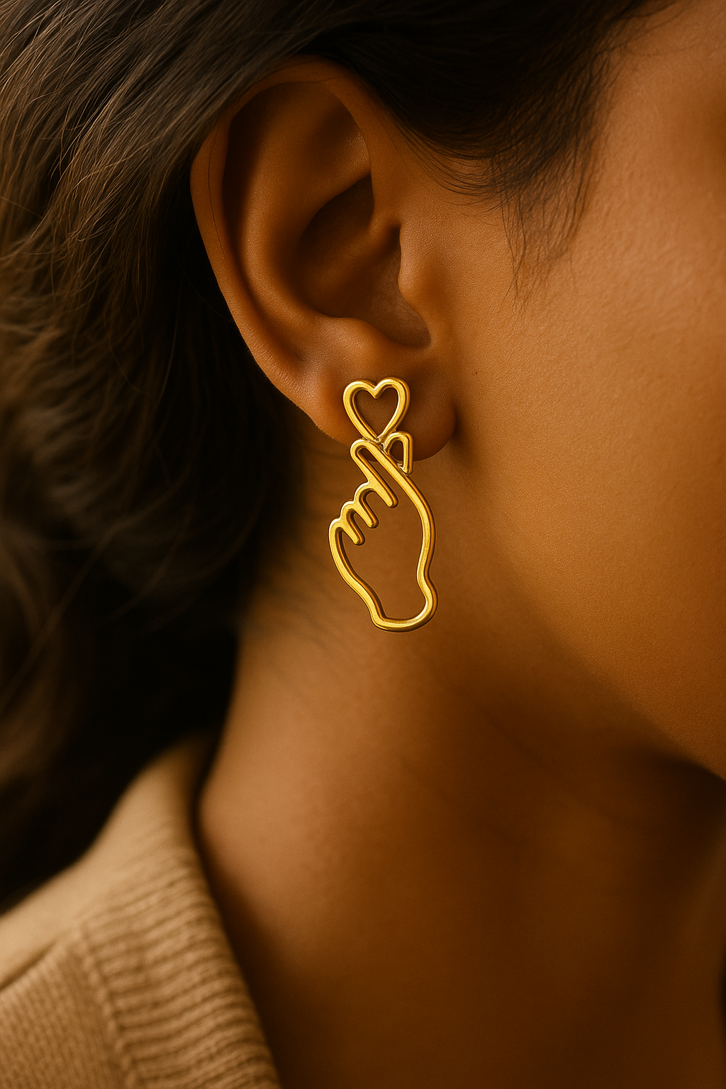 Korean Heart Earring