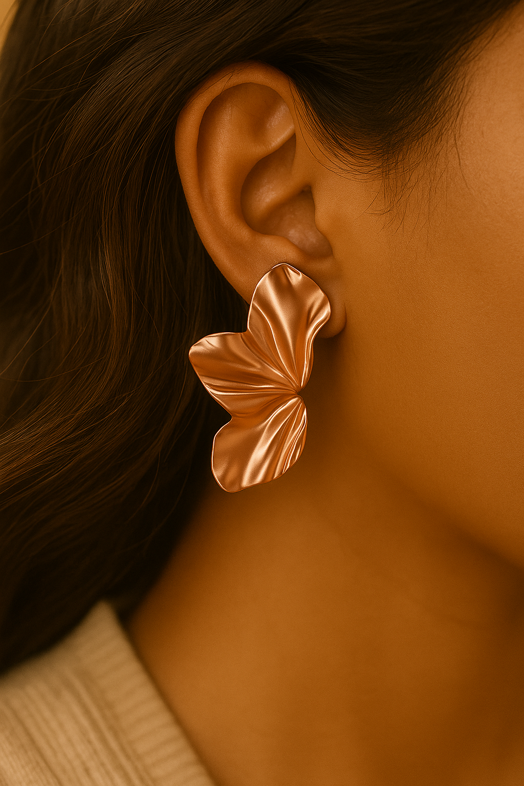 Torn Leaf Earring