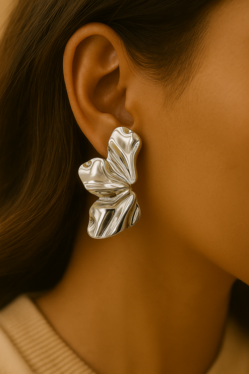 Torn Leaf Earring