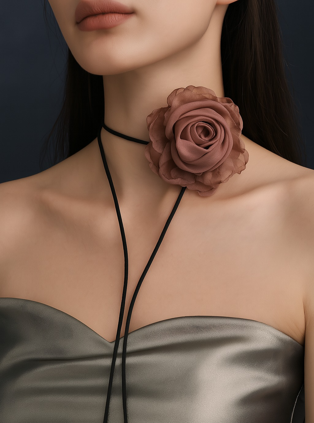 Dusk Rose Wrap Choker
