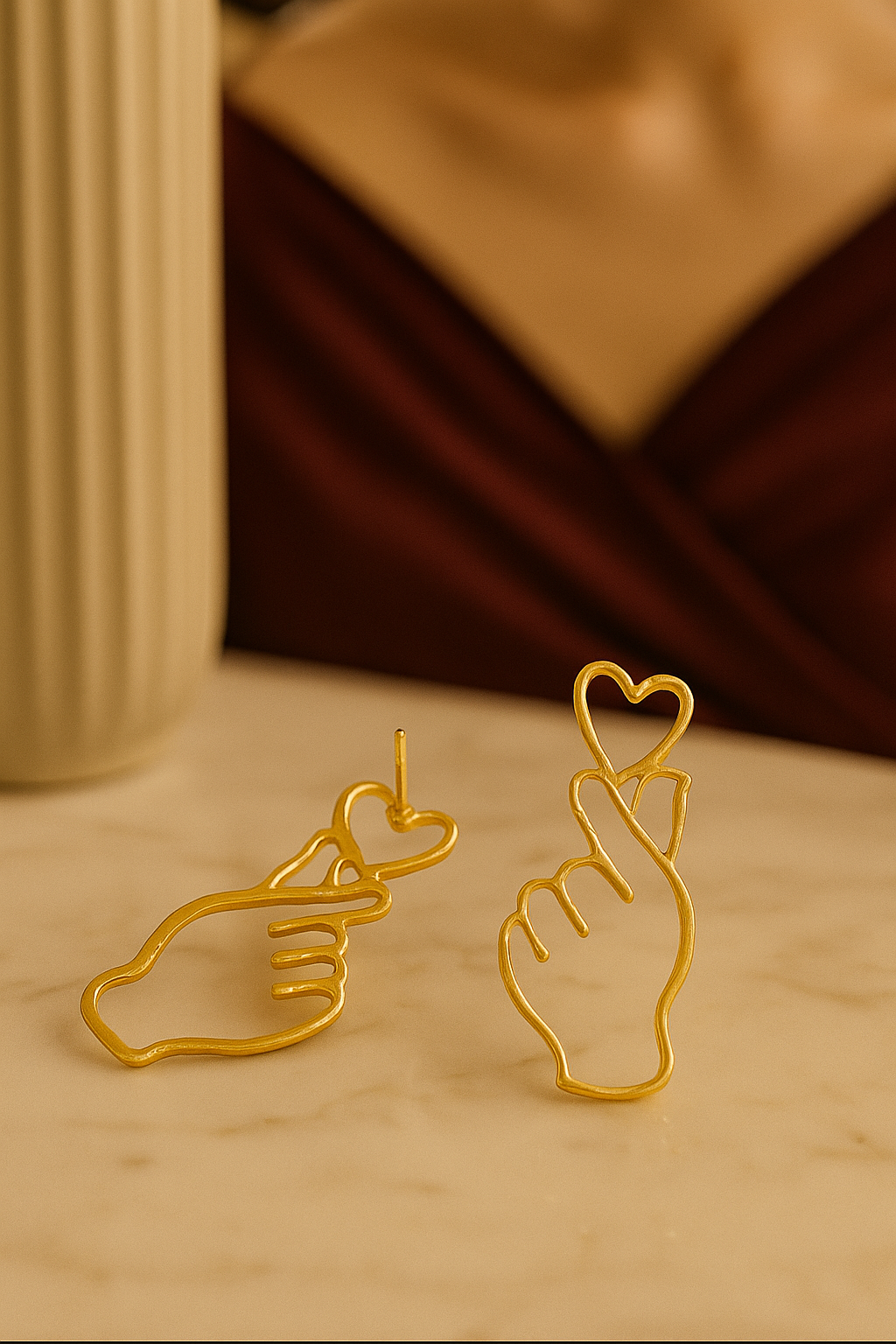 Korean Heart Earring