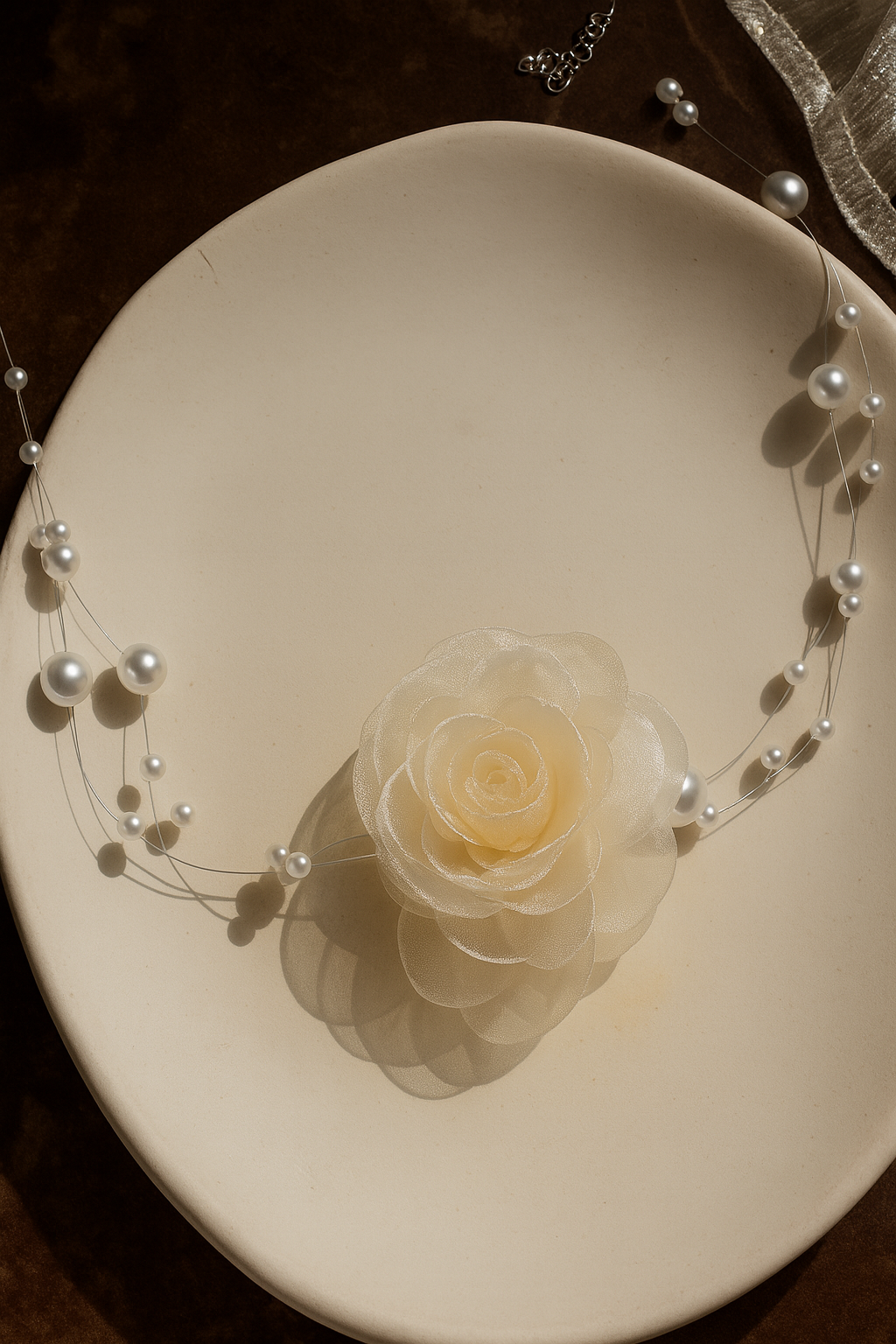 Pearl Rosé Wrap Choker