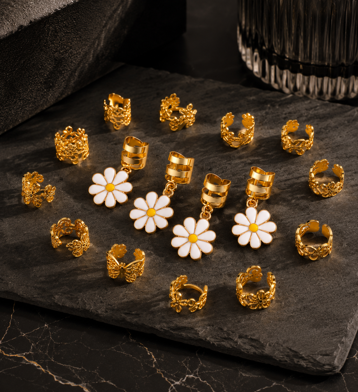Flora Daisy Hair Charm