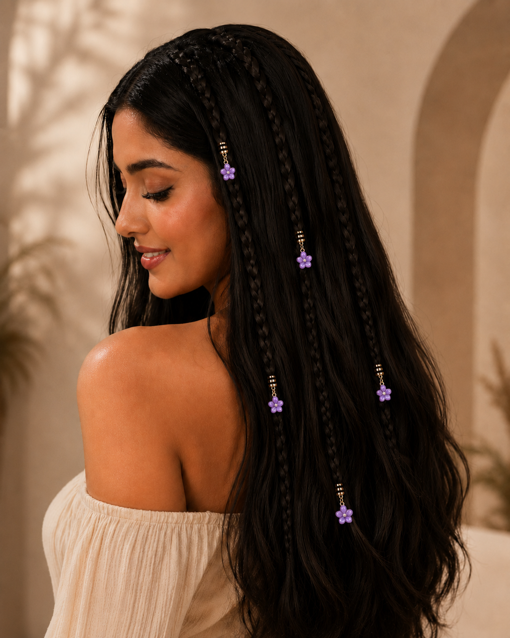 Lilac Bloom Hair Charm