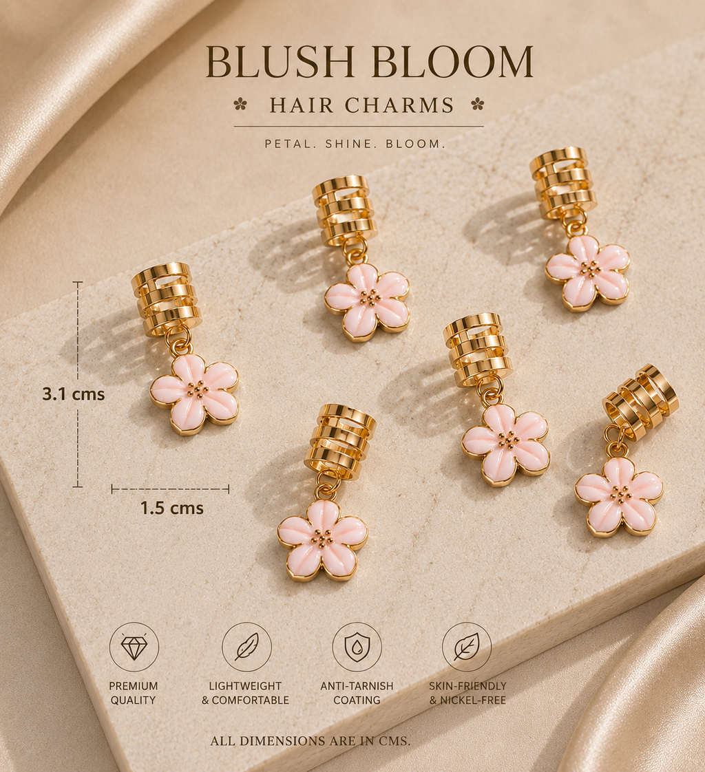 Blush Bloom Hair Charm