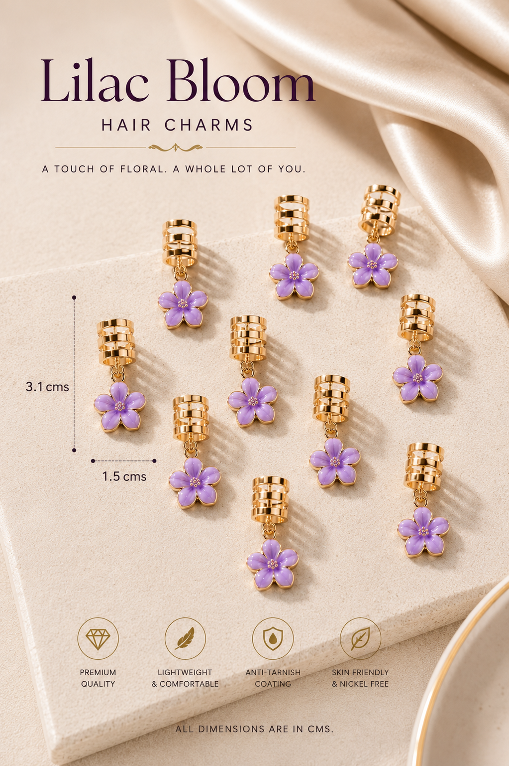 Lilac Bloom Hair Charm